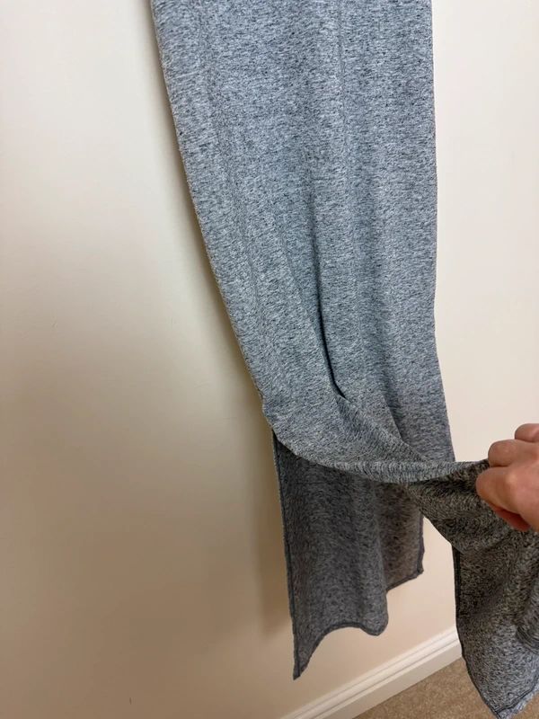 ASOS Petite Grey Marl Jersey Maxi Dress Twist Front Side Split UK6