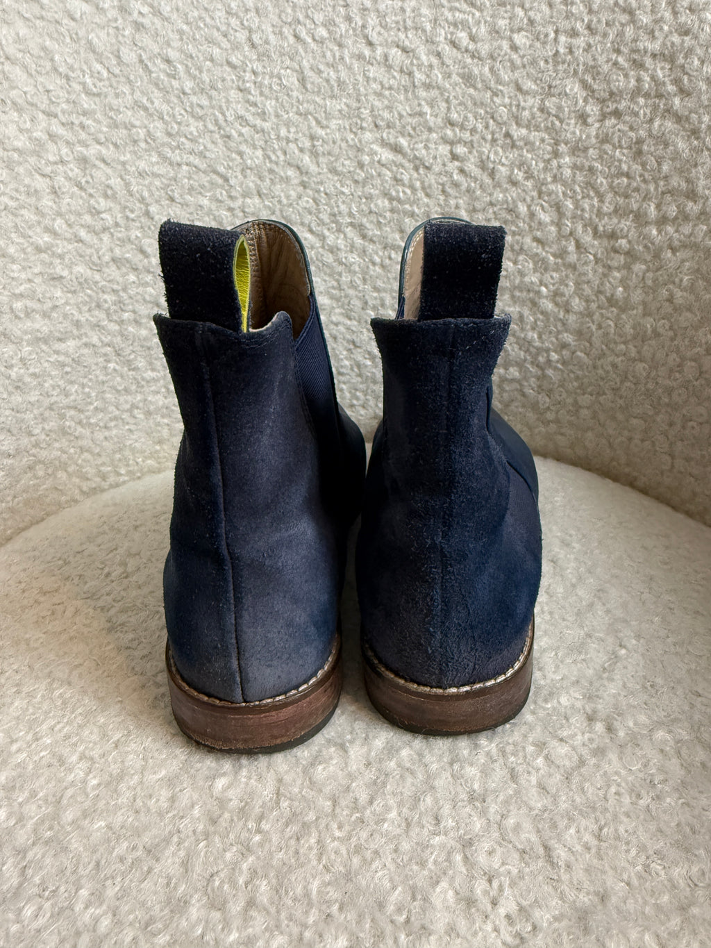 Joules Westbourne Chelsea Boots UK4 Navy Leather Ankle Elastic Panel