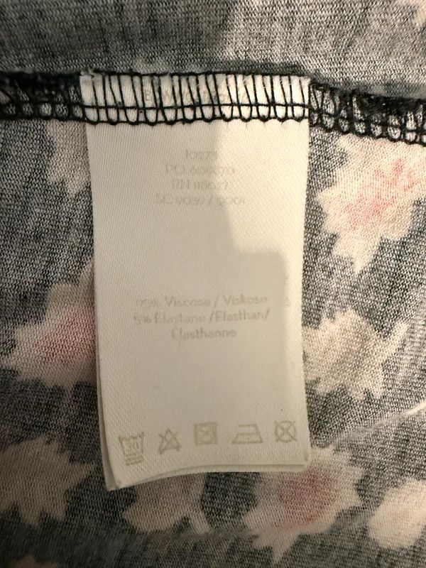 Boden Miriam Tunic Dress Black Geometric Floral Bell Sleeve Jersey UK16L