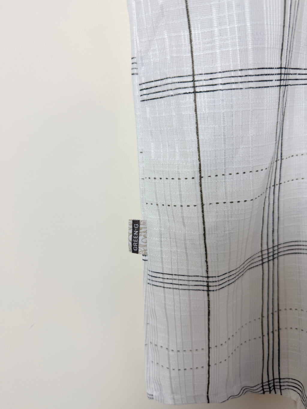 Green-G White Black Check Utility Shirt Mens XXXL