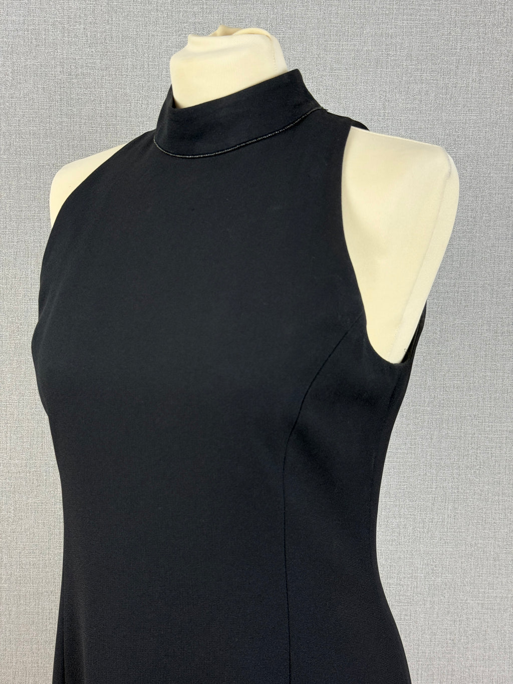 Vintage Principles Black Halter Neck Maxi Dress Size 12 - Vintage