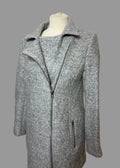 Missguided Grey Mid Length Lined Winter Coat UK10 Petite