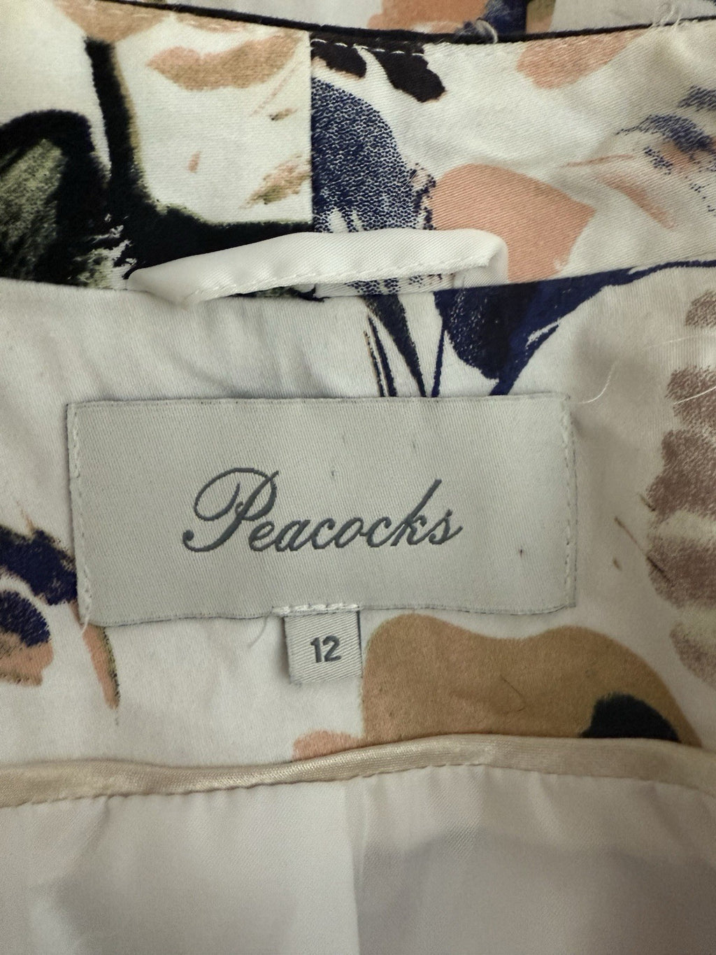 Peacocks Vintage Label Autumn Leaves Blazer - Size 12