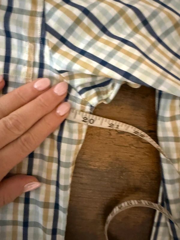 Baleno Check Shirt Blue Yellow White Cotton Button Down Long Sleeve Small BNWT