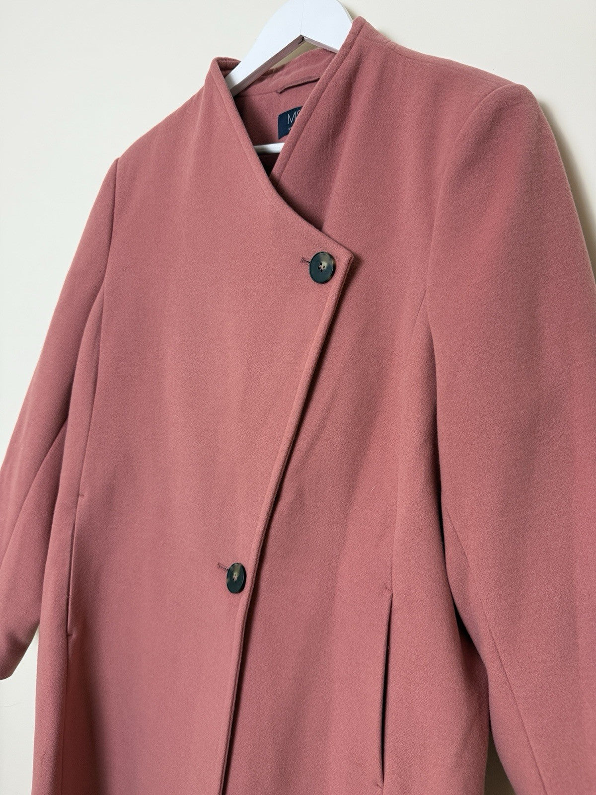 M&S Terracotta Peach Blush Mid Length Lined Coat - UK22