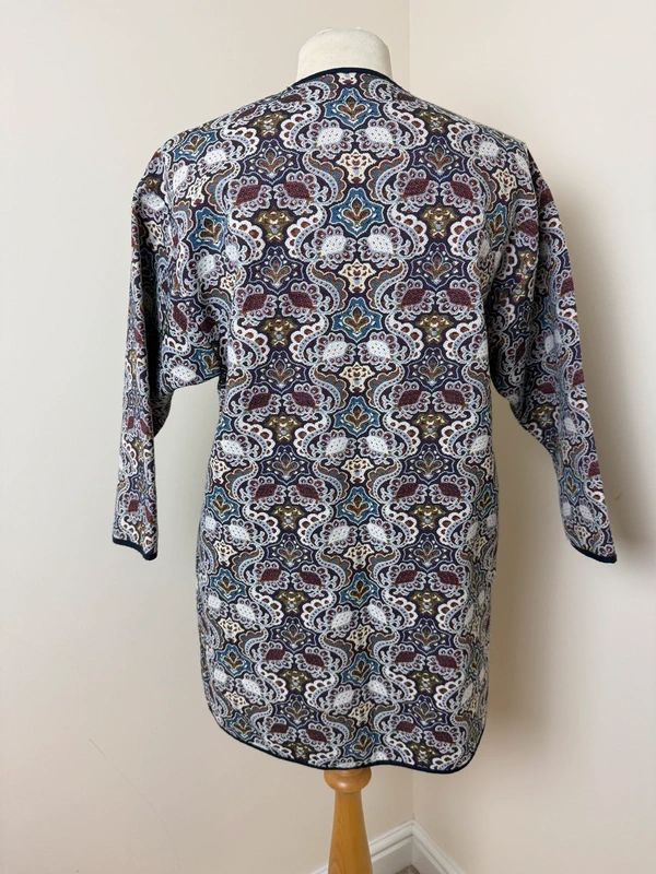 Zara Trafaluc Tapestry Jacket Boho Paisley Floral Quilted Duster Medium