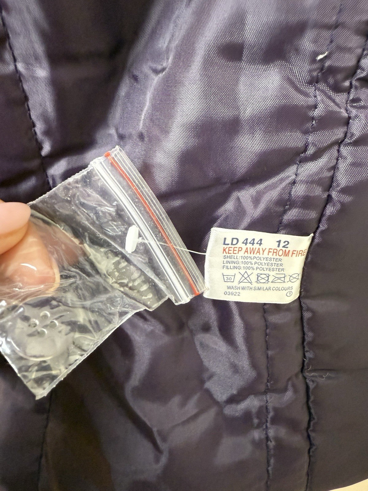 Classics Purple Quilted Winter Coat with Detachable Hood - UK12