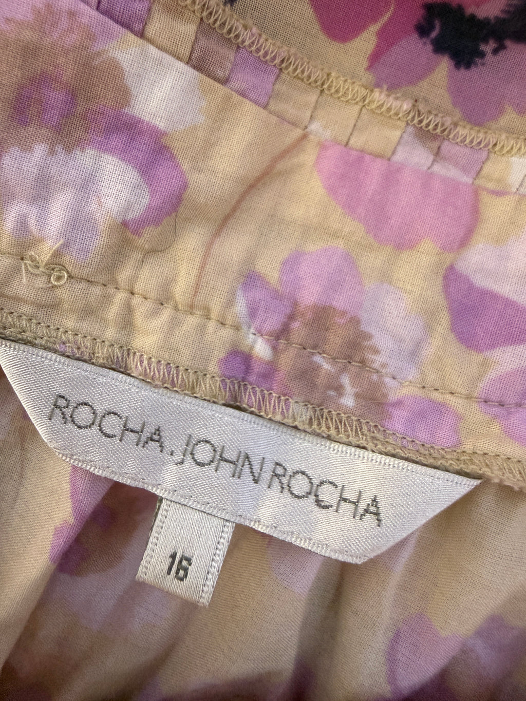 Rocha John Rocha Floral Cotton Blouse UK 16