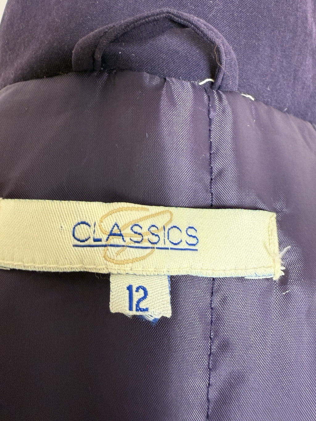 Classics Purple Quilted Winter Coat with Detachable Hood - UK12
