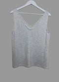 F&F Grey Knitted Sleeveless V Neck Soft Vest Top UK12/14