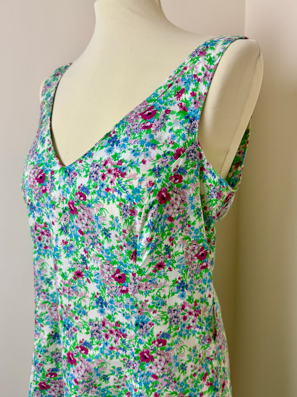 Angels Floral Cotton Sleeveless Fit & Flare Dress UK 14