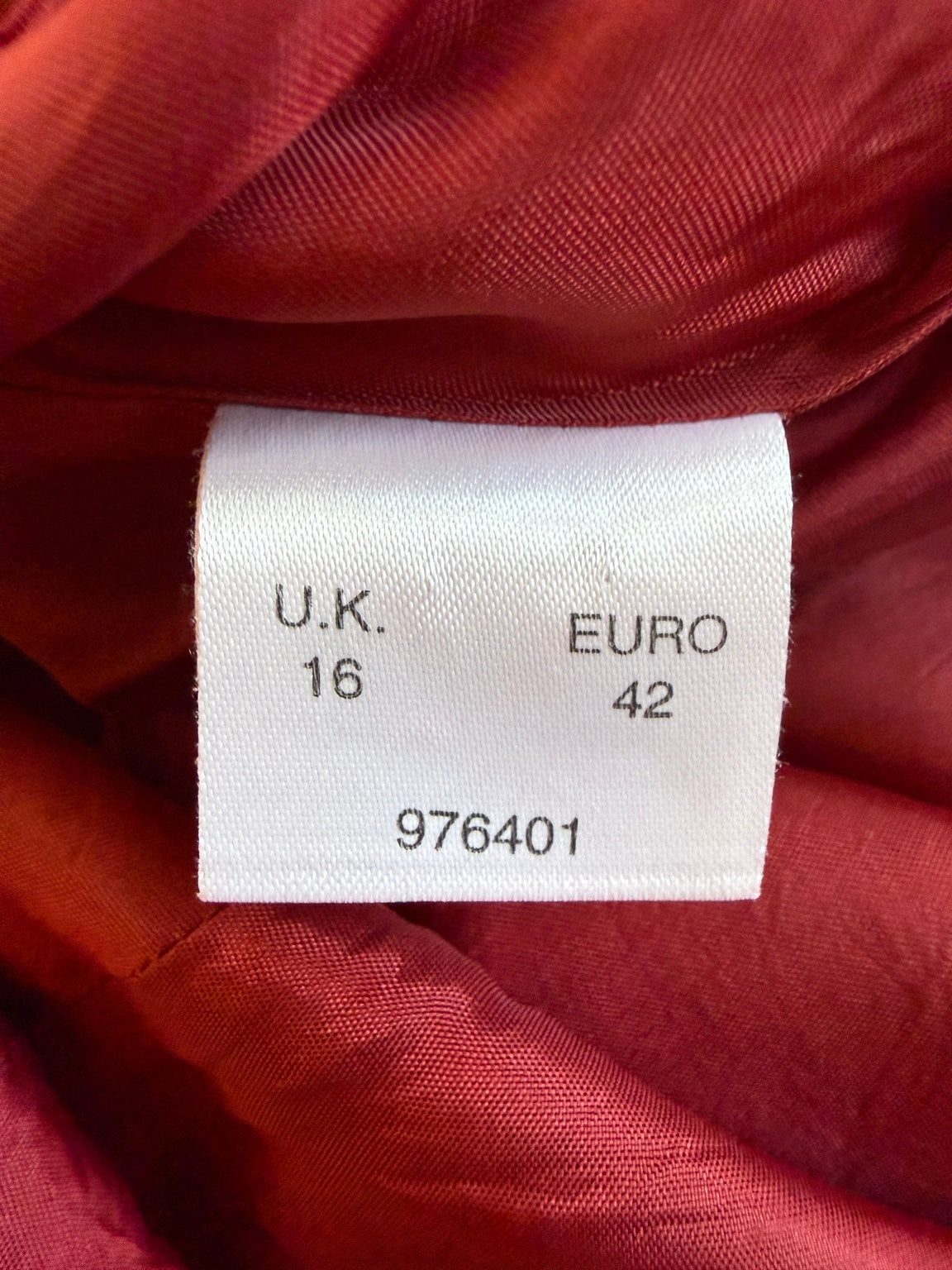 Alex & Co Red Silk Linen Floral Embroidered A-Line Dress – UK 16 – Pre-Loved