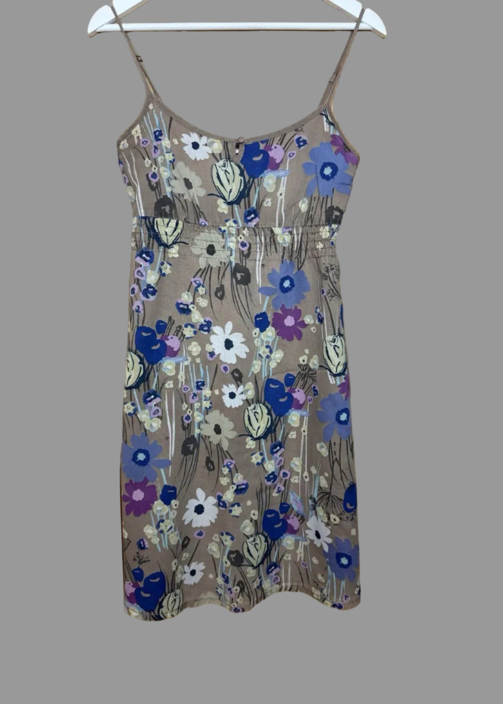 Esprit Brown Floral Cotton Summer Dress - UK 10