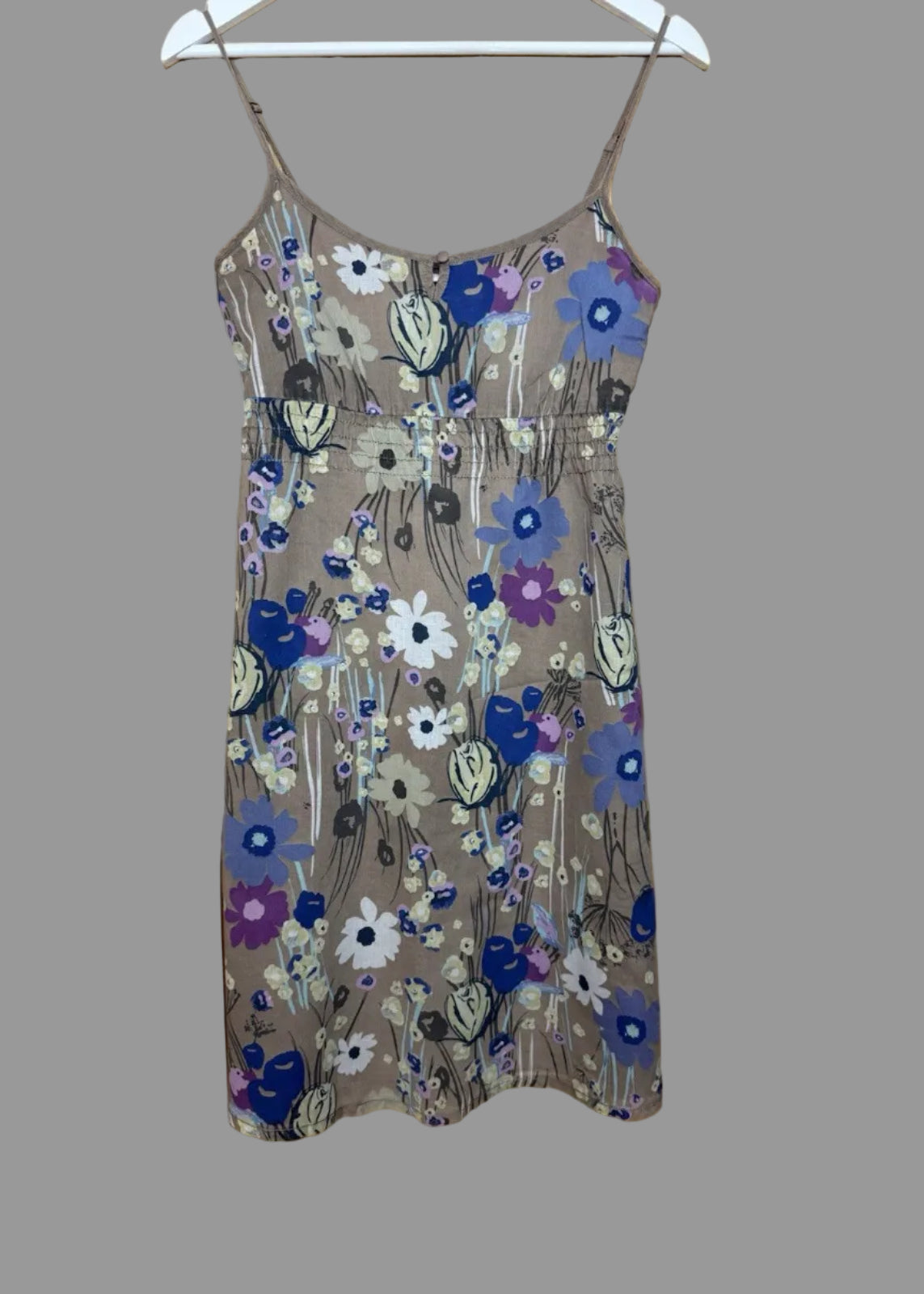Esprit Brown Floral Cotton Summer Dress - UK 10