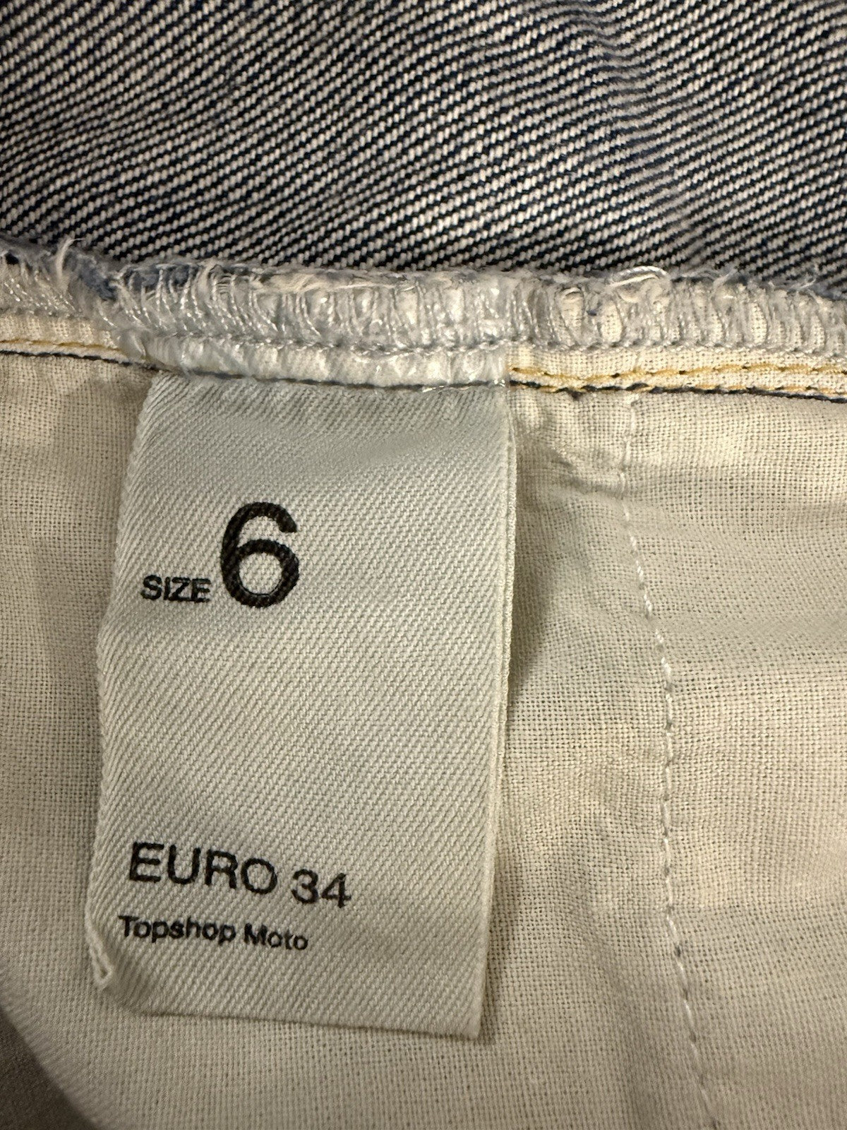 Topshop Moto Vintage Y2K Denim Skirt - UK6