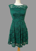 Tenki London Green Lace Skater Dress Size 8