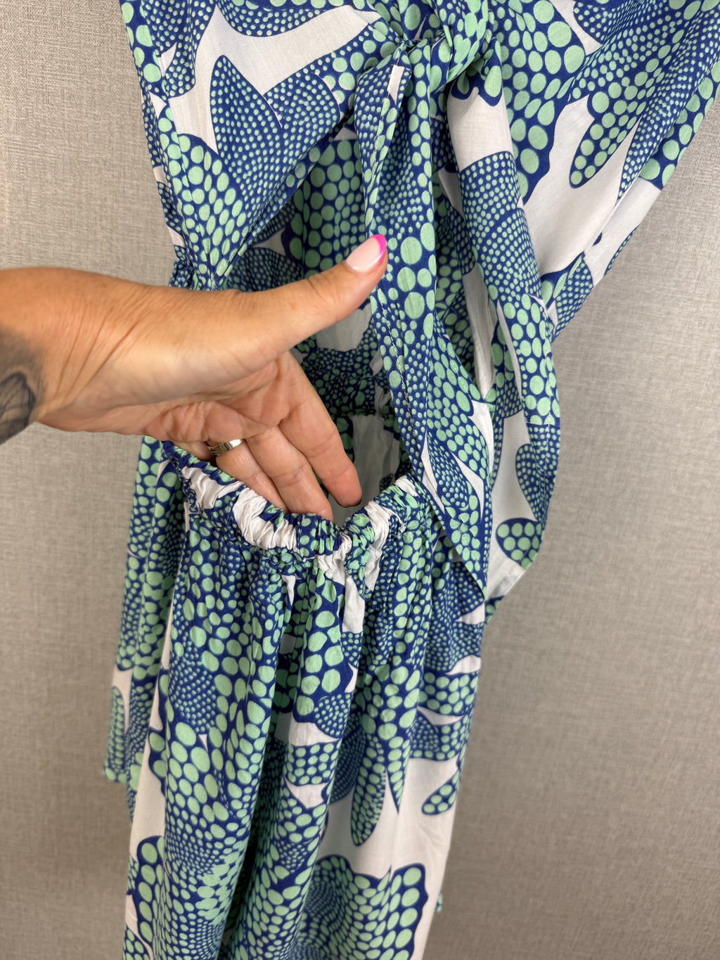 Mon & Jong Floral Print Open Back Rayon Playsuit One Size