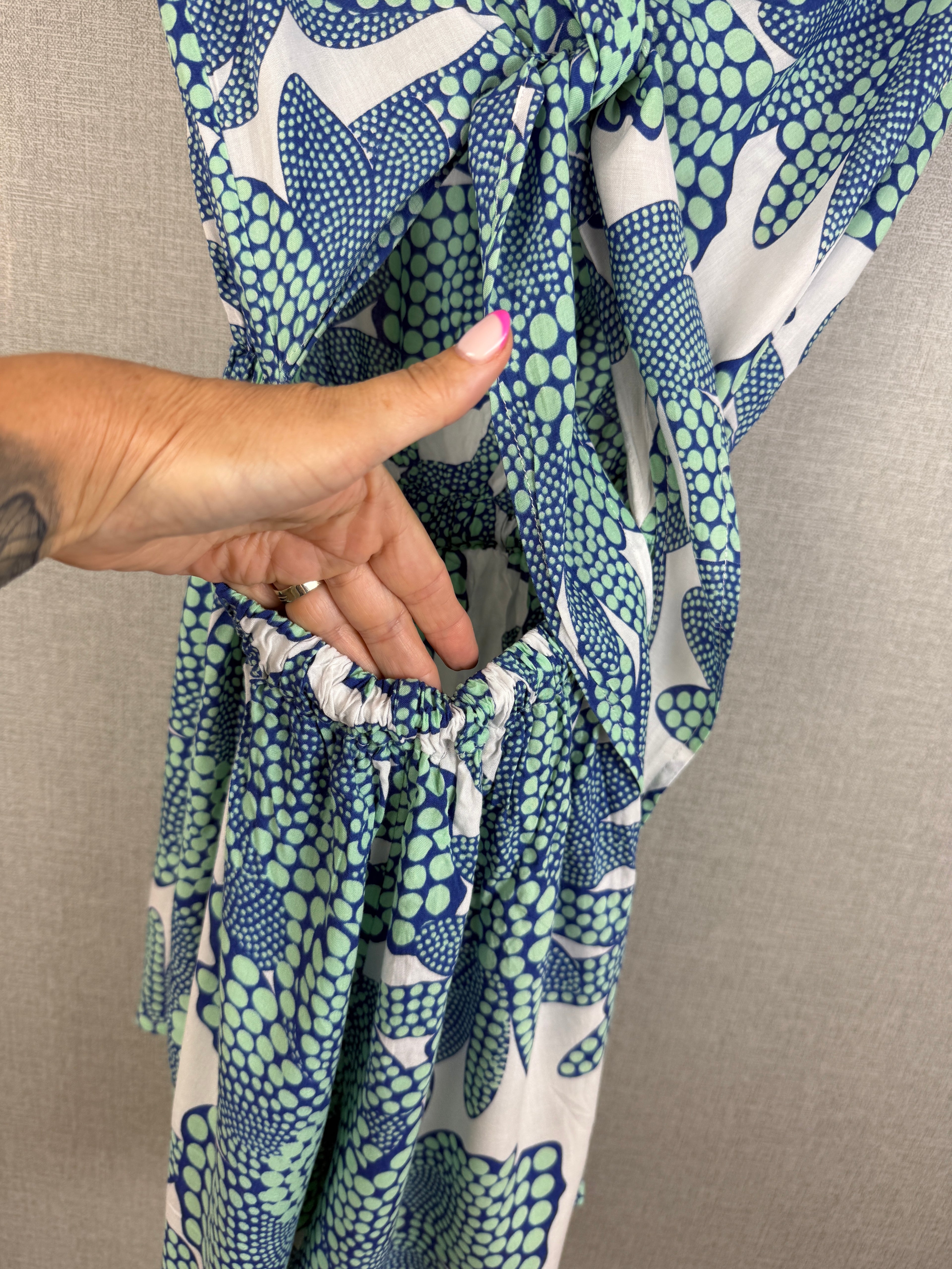 Mon & Jong Floral Print Open Back Rayon Playsuit One Size