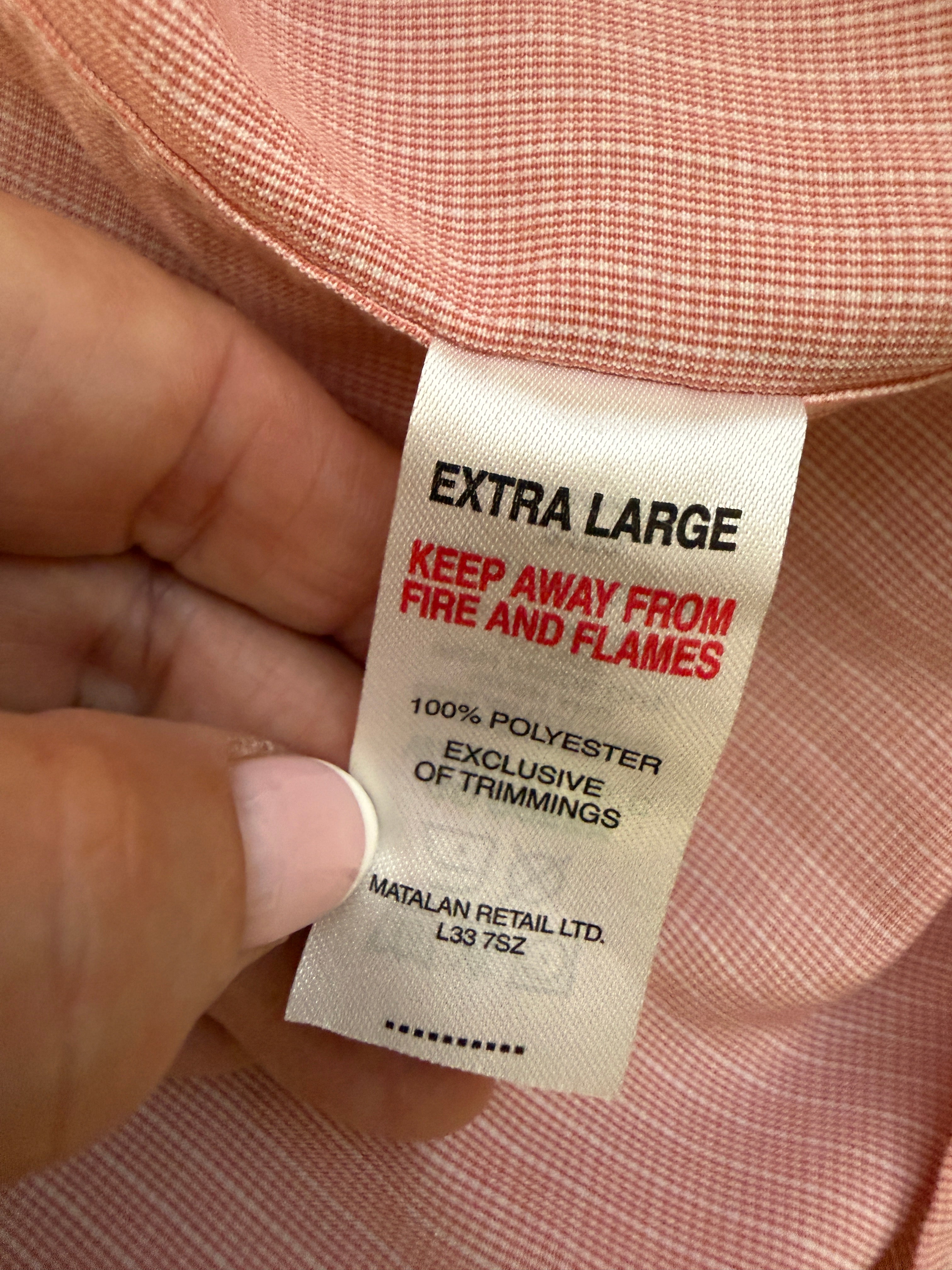 Lincoln Pink Micro Check Short Sleeve Shirt Mens XL