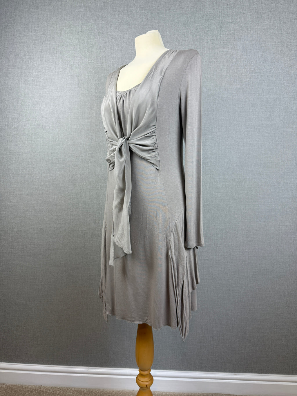 Mint Velvet Stone Tie Front Dress UK 12 - BNWT