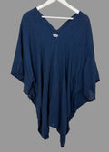 Goose Island Navy Oversized Kaftan Top One Size Boho Cover Up