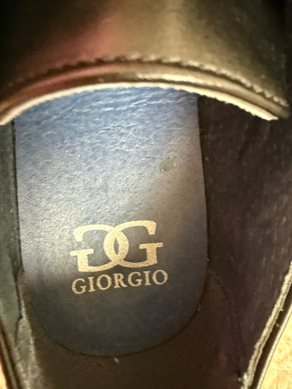 Giorgio Black Leather Formal Shoes UK8 Smart Lace Up