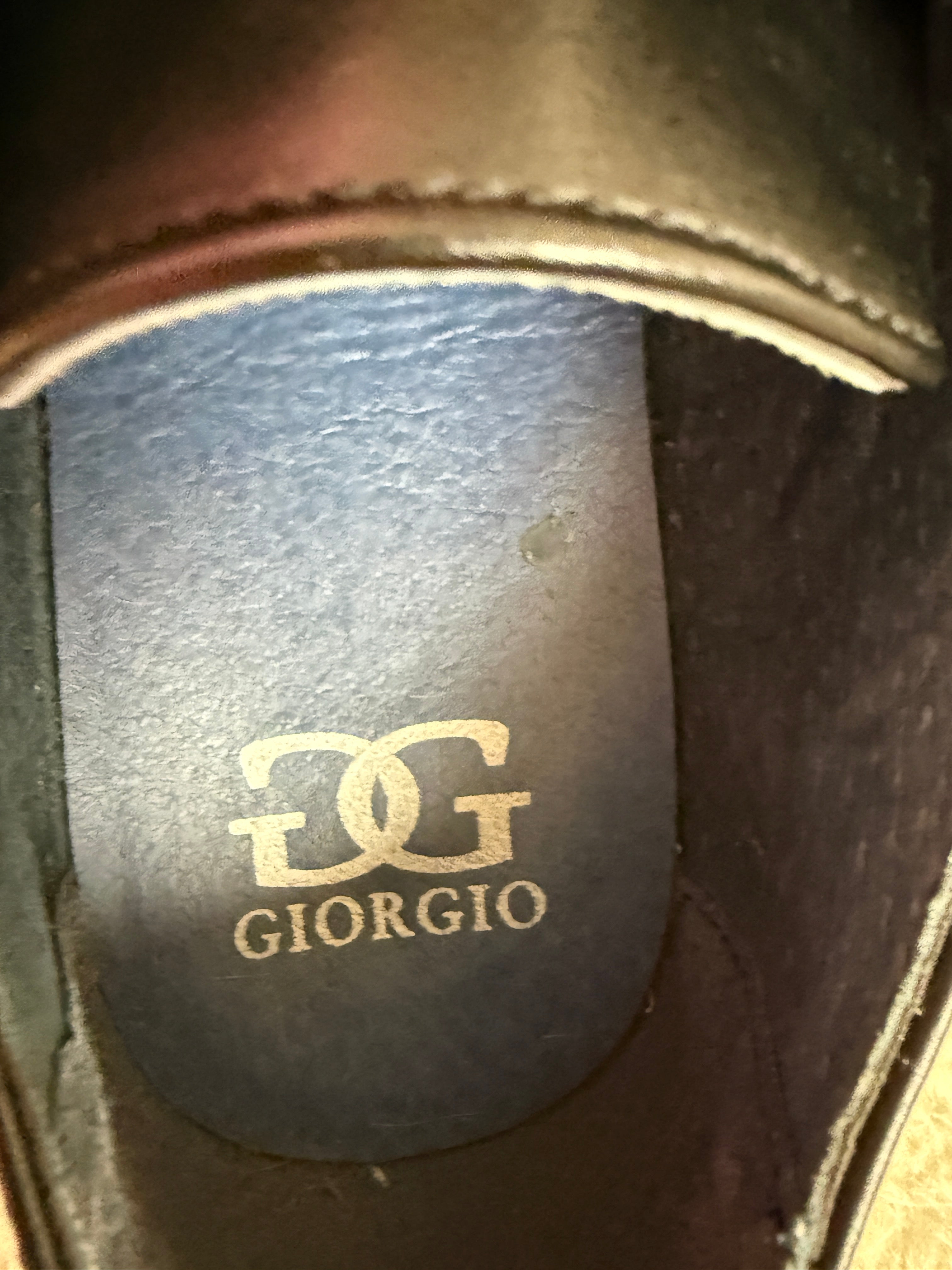Giorgio Black Leather Formal Shoes UK8 Smart Lace Up