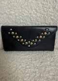 Rowallan Leather Purse Wallet Black Teal Paisley Card Holder Soft Leather