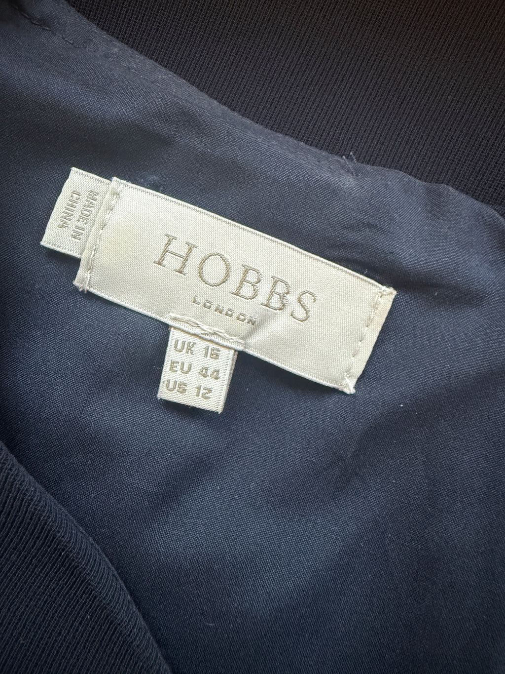 Hobbs Navy Blue Tailored Shift Dress UK 16 – Preloved