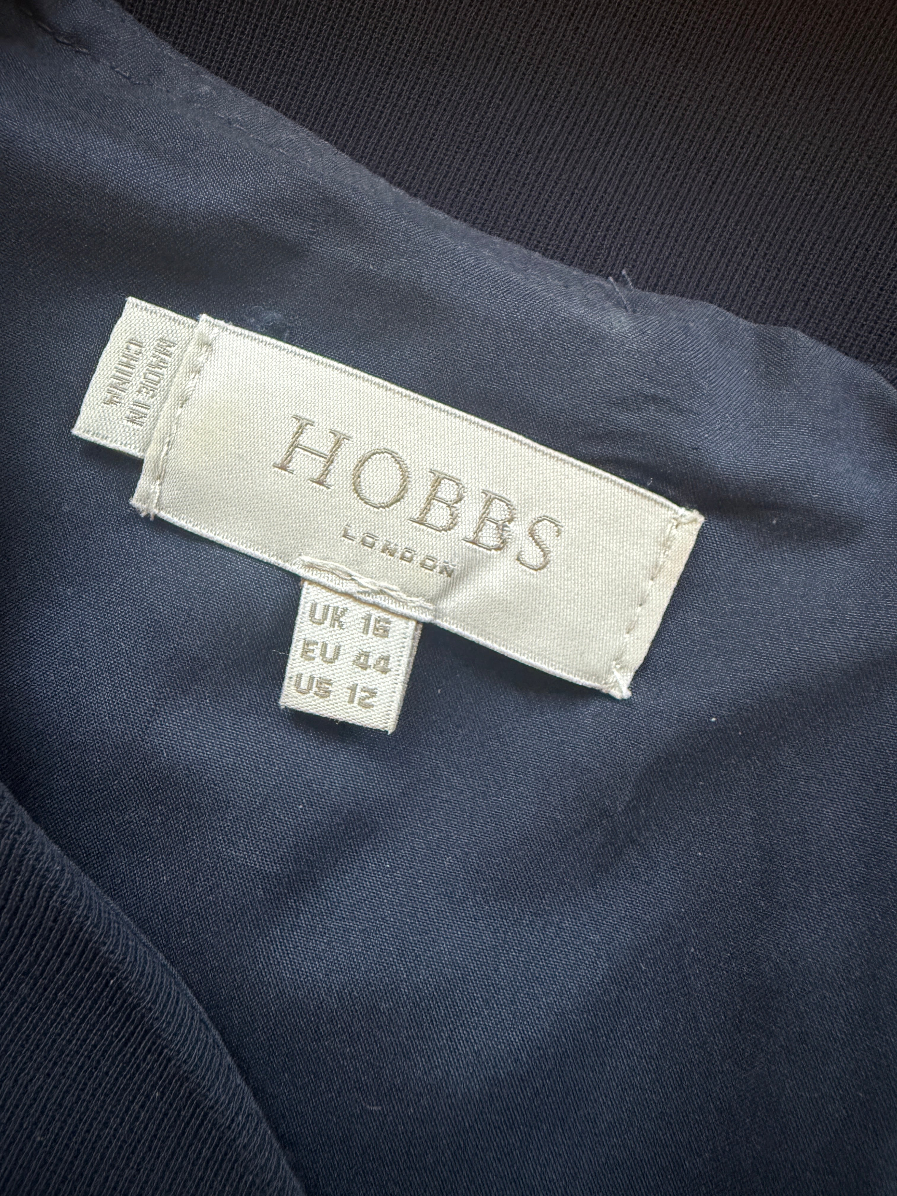 Hobbs Navy Blue Tailored Shift Dress UK 16 – Preloved