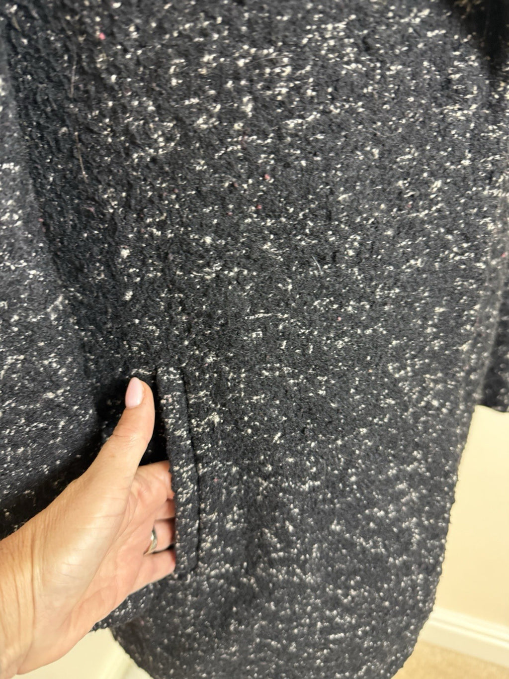 Clockhouse At C&A Black Wool Blend  Coat - UK10