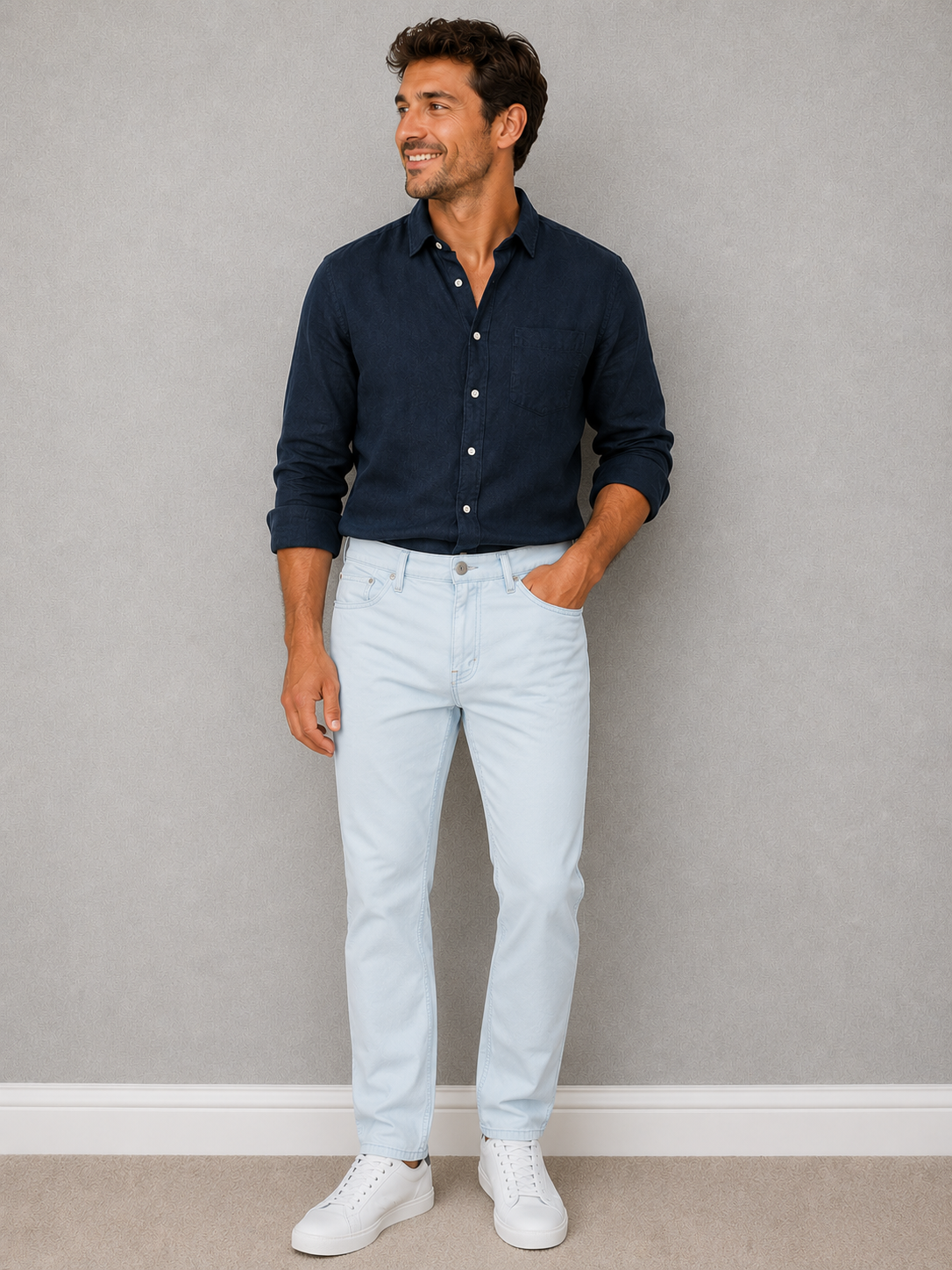 Levi's 514 Pale Blue Straight Leg Jeans W36 L32 - Preloved