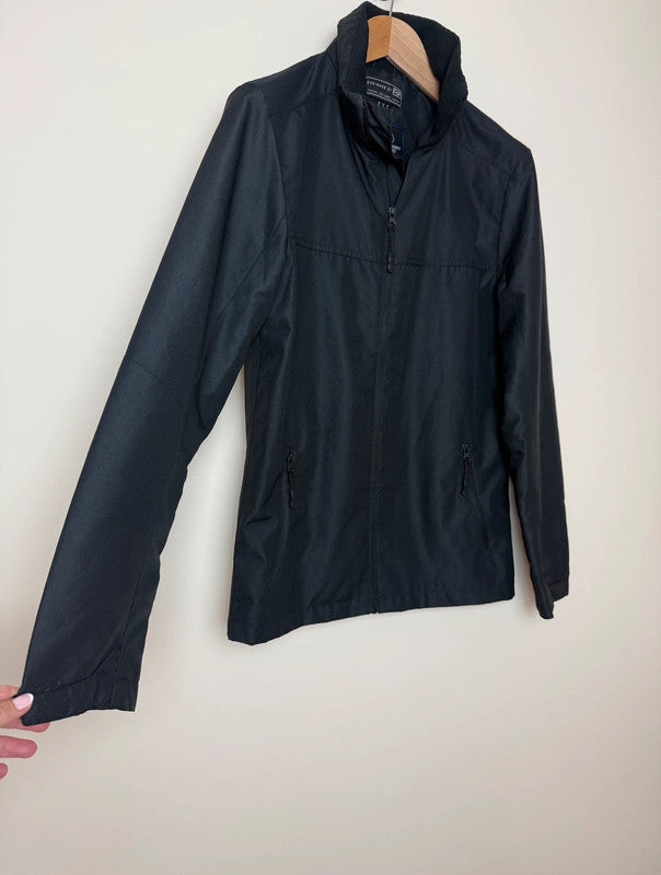 F&F Black Shower Resistant Lightweight Windbreaker - Small