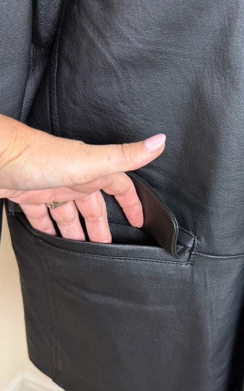 Angelo Litrico Black Nappa Soft Leather Jacket - Medium