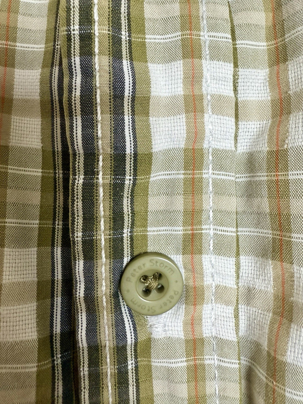 Peter Storm Khaki Green Checked Short Sleeve Shirt - XL