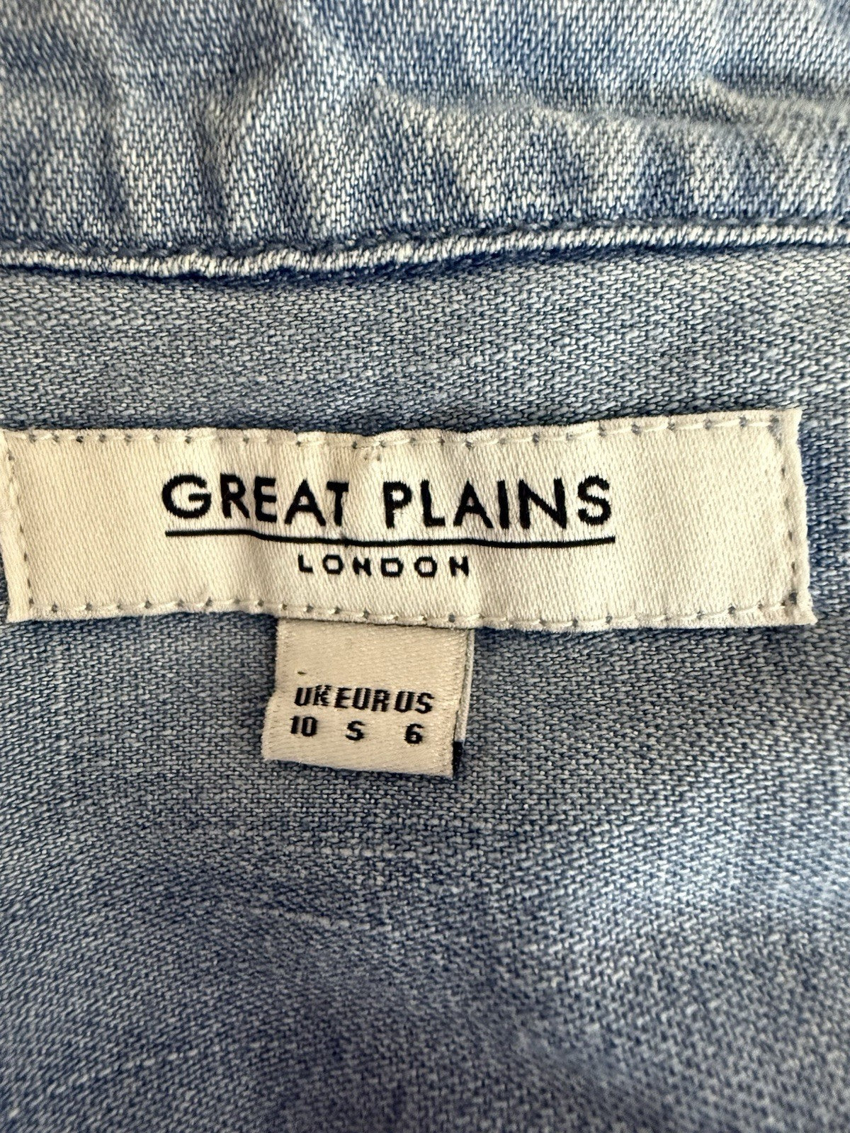 Great Plains Denim Long Sleeve Playsuit - UK10
