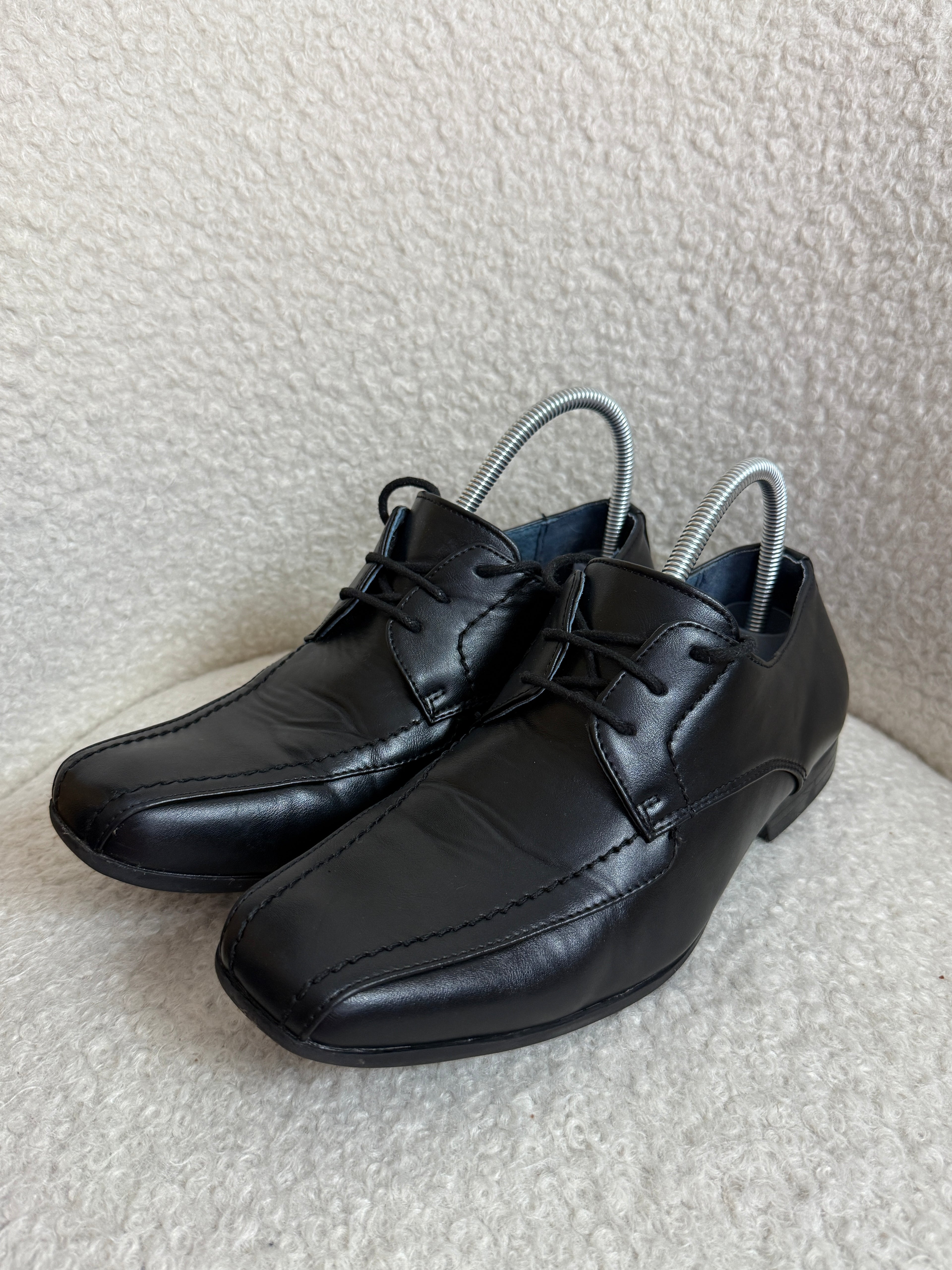 Giorgio Black Leather Formal Shoes UK8 Smart Lace Up