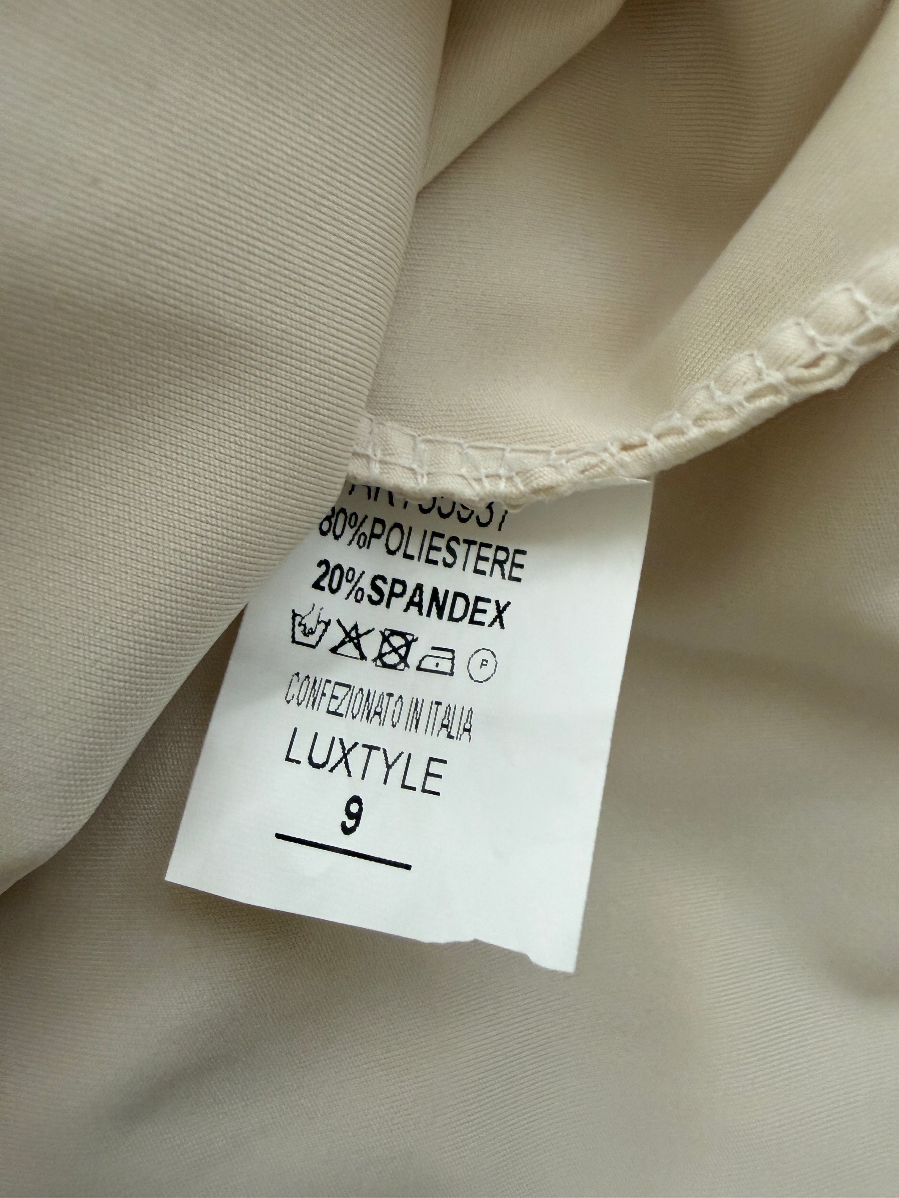 Luxtyle Ivory Draped Ruched Maxi Dress UK 10 Stretch BNWT