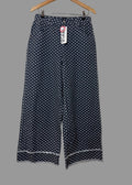 Friful Palazzo Trousers Grey White Polka Dot Wide Leg High Waist UK12 BNWT
