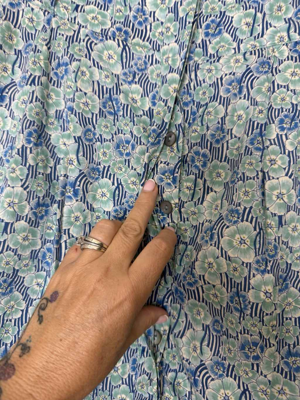 Marc O’Polo Blue Green Floral Skirt - UK 10
