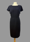 Hobbs Navy Blue Tailored Shift Dress UK 16 – Preloved