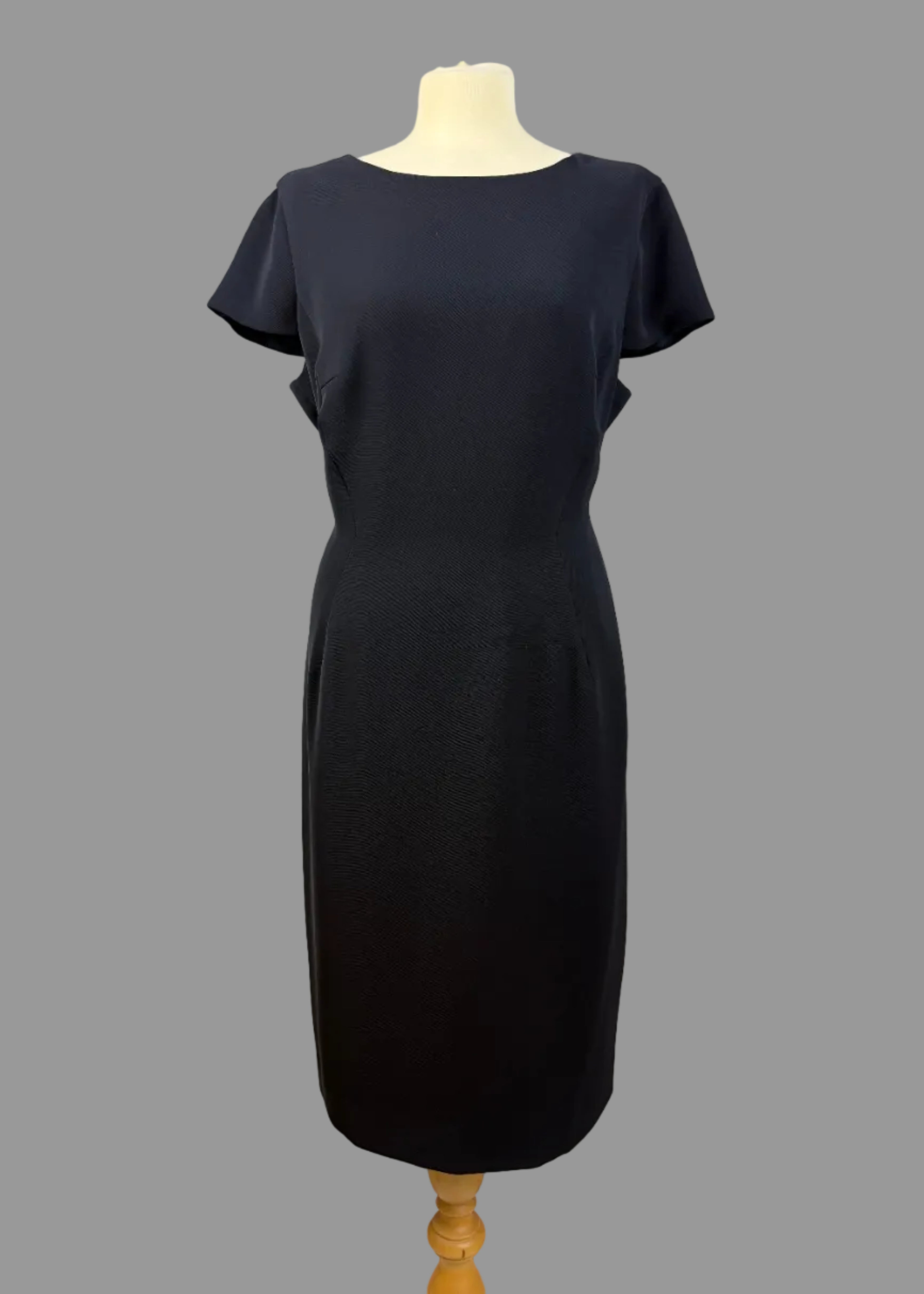 Hobbs Navy Blue Tailored Shift Dress UK 16 – Preloved