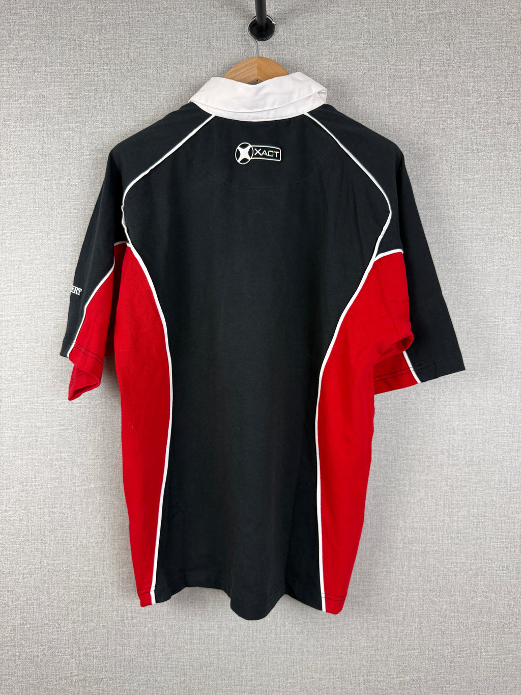 Gilbert Rugby Training Polo Shirt Black Red Size L - BNWT