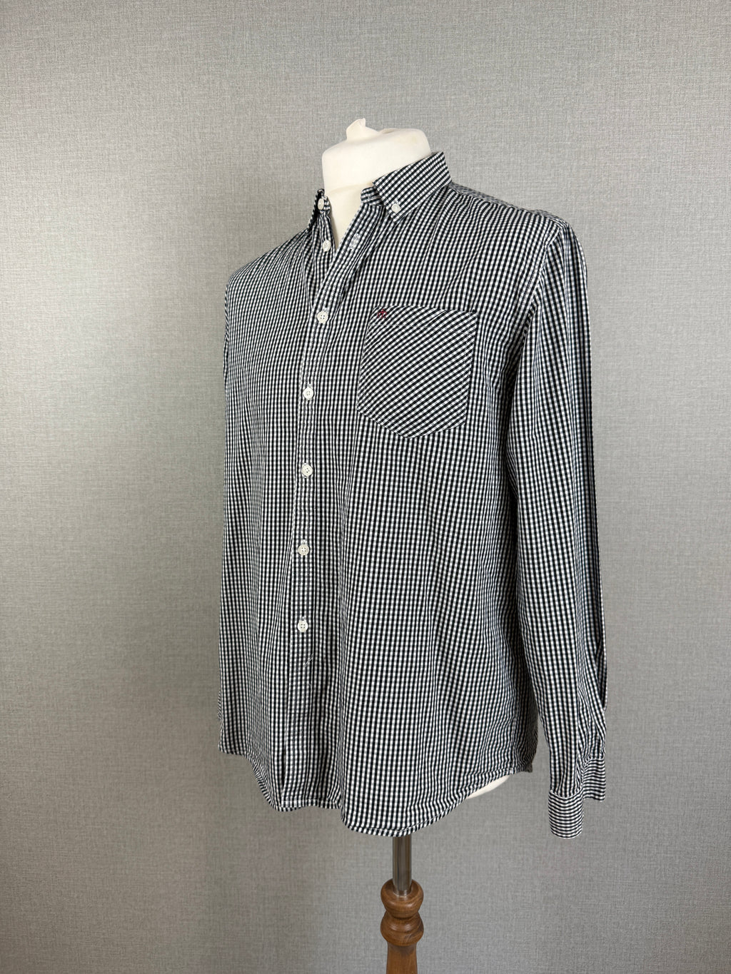 Merc London Black & White Gingham Shirt XL – Pre-Loved