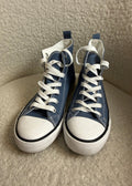 Primark Denim Blue High Top Trainers UK7 Unisex Sneaker Lace Up