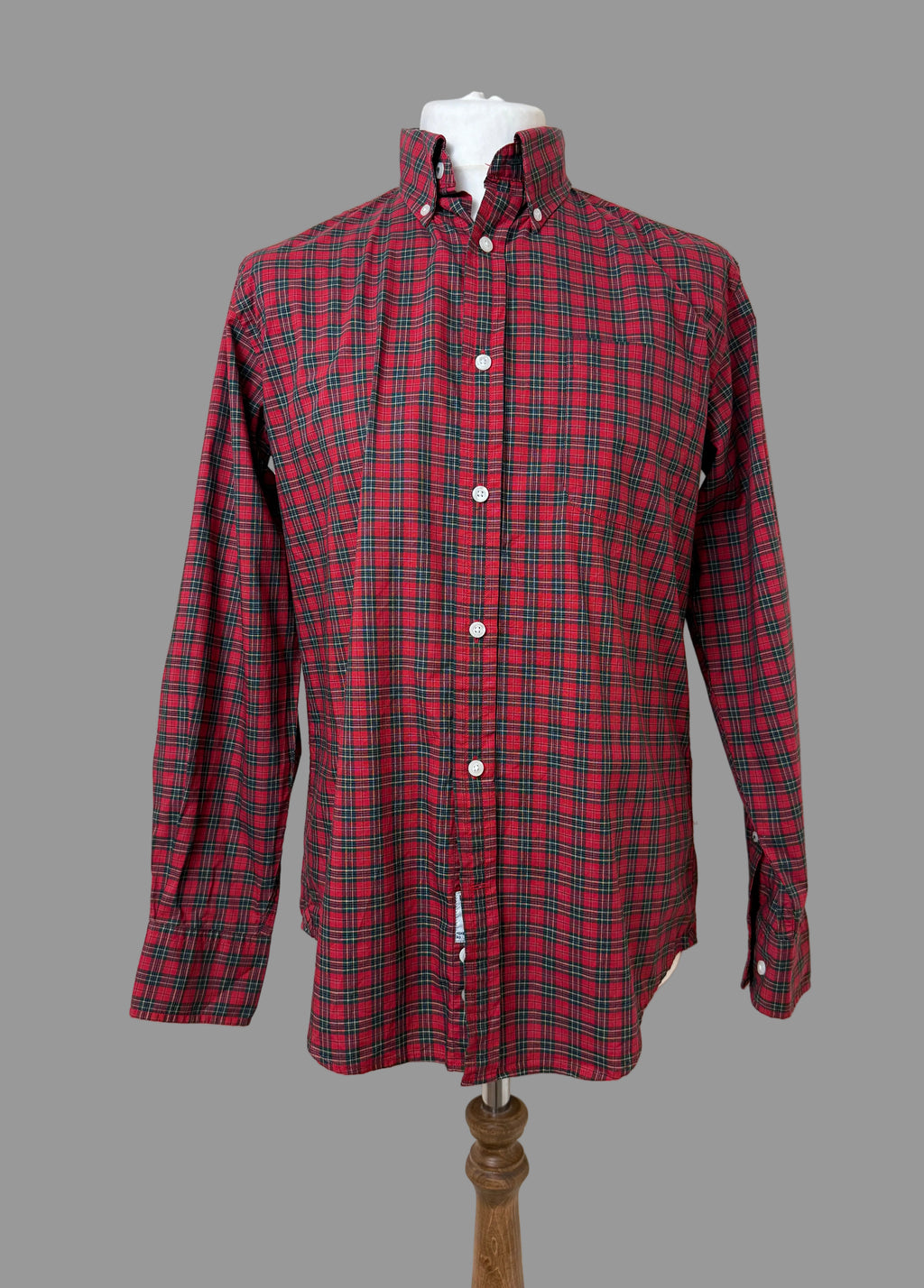 Lincs DC & Co Red Tartan Plaid Cotton Shirt Medium
