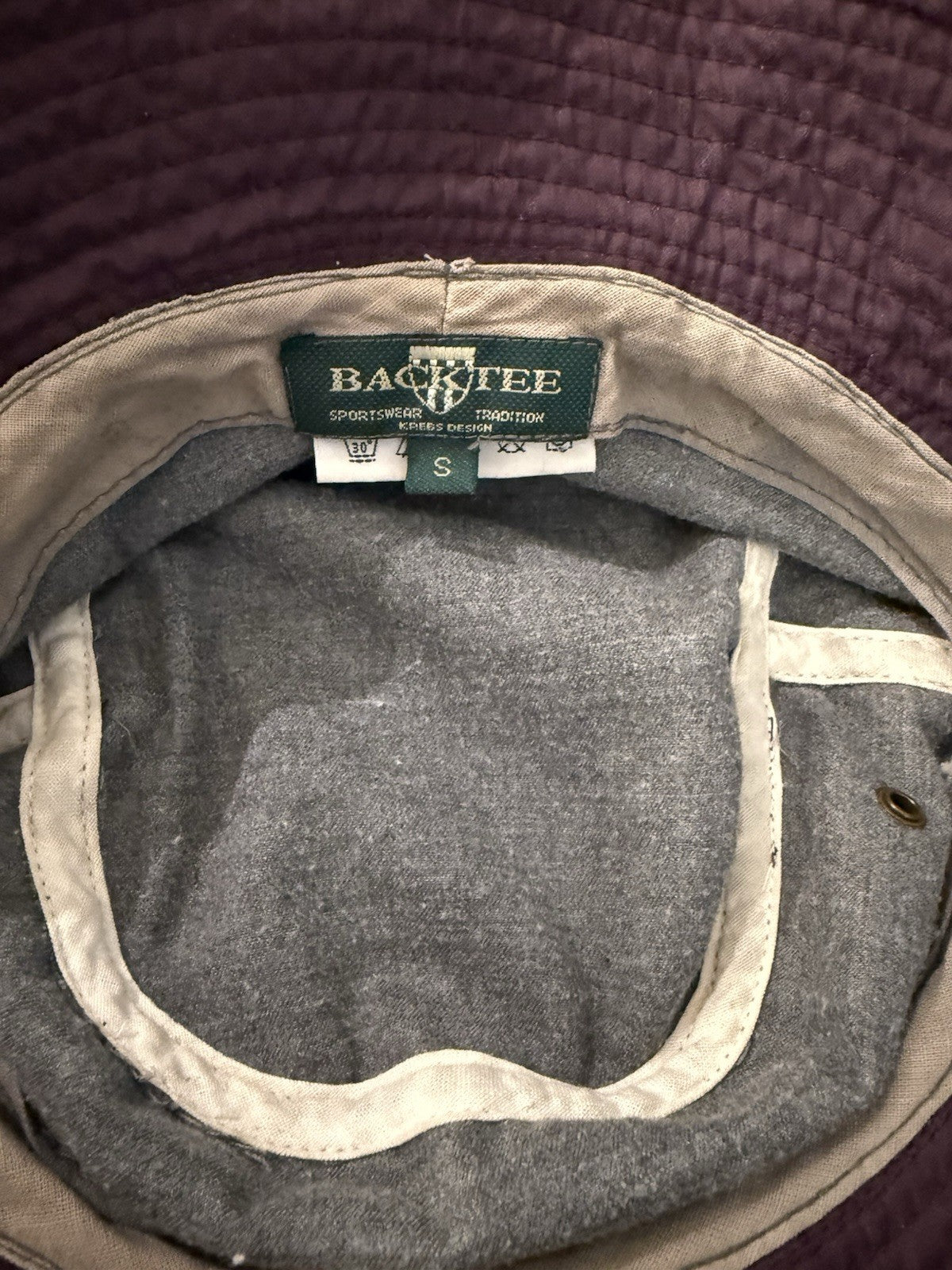 Backtee Golf Performance Plum Showerproof Bucket Hat - Small