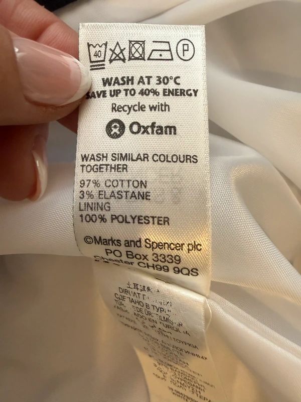 M&S Tulip Dress Purple Black White Geometric Sleeveless Pockets UK12