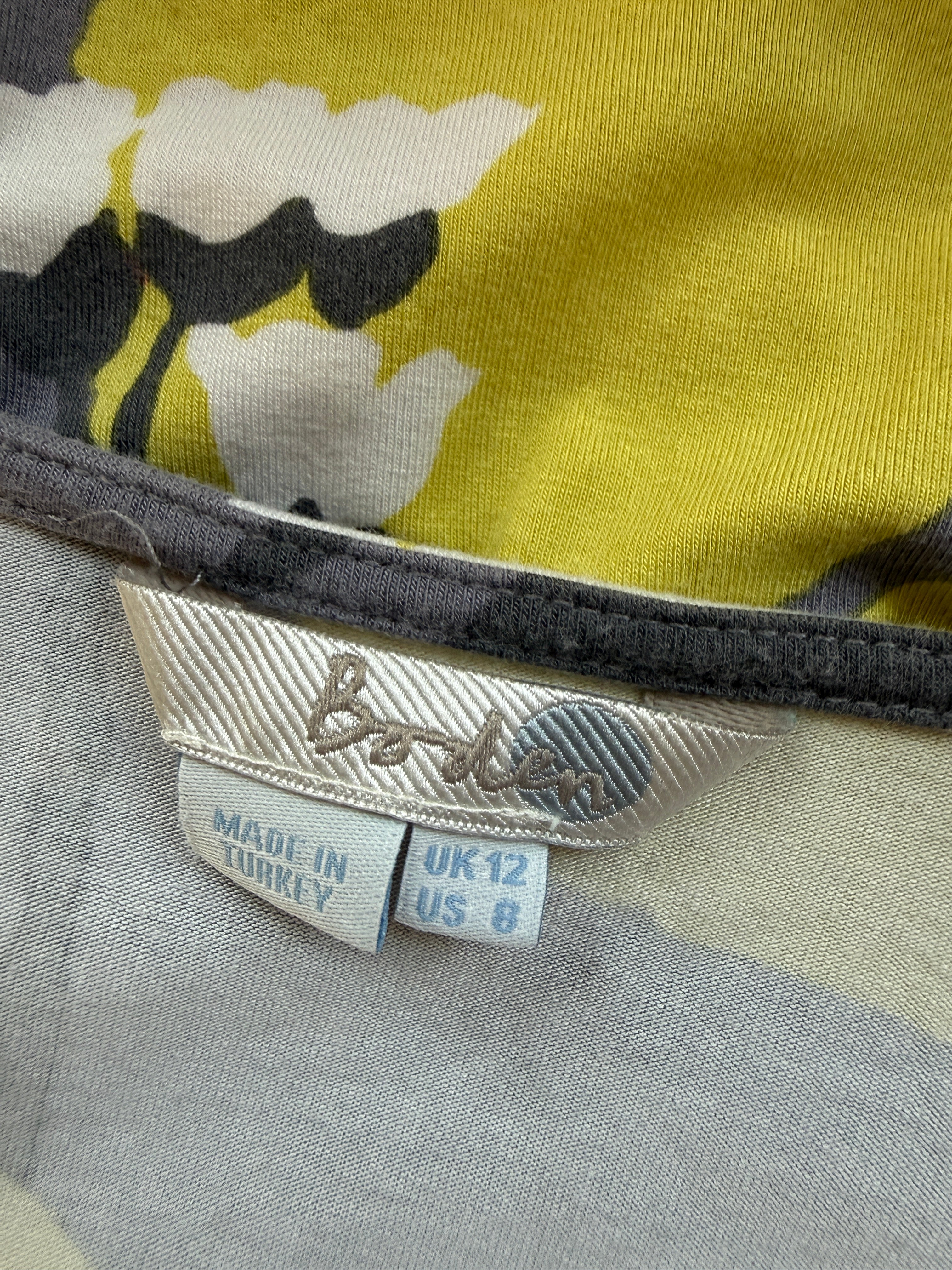 Boden Grey Floral Wrap Top UK 12 – Preloved