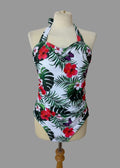 Tropical Floral Halterneck Swimsuit UK 16